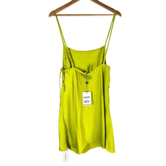 Rumored Meadow Slip Mini Dress Citron Size Large - Picture 3 of 11